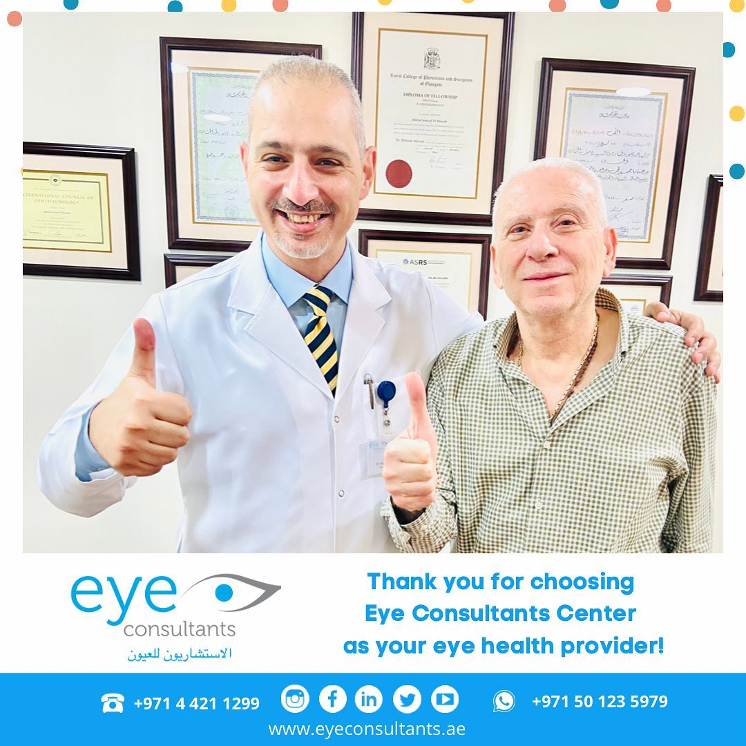 Dr. Ahmed El Khashab with happy patients